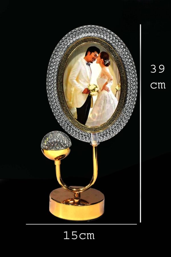 Luxurious Crystal Photo Frame Lamp – Illuminate Your Precious Moments With Multicolor Lights - Image 3