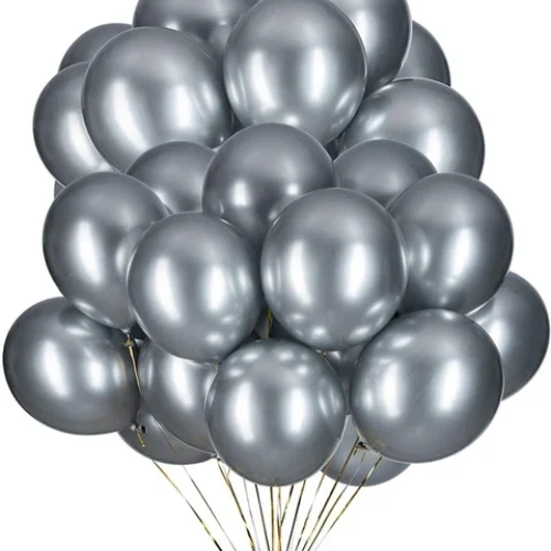 silver color balloons