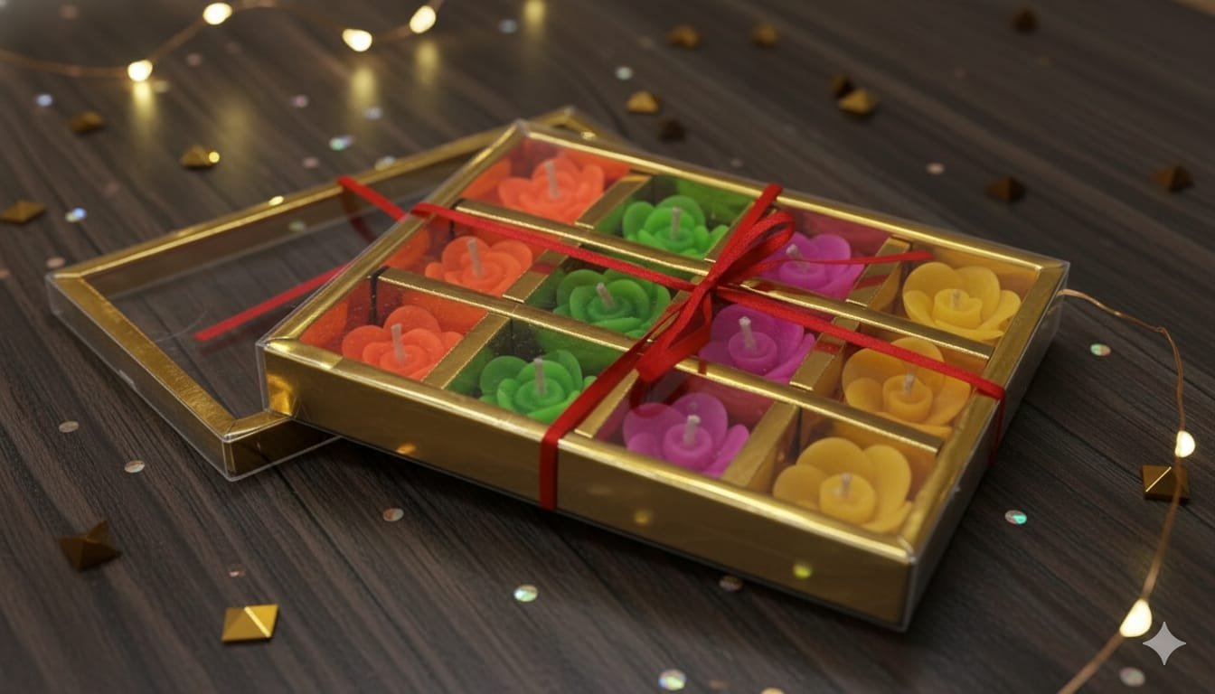 #flowercandles #fancycandles #decorativecandles #candleset #handmadecandles #candlegifts #uniquehomedecor #vibrantdecor #floraldecor #tablescape #diwalicandles #diwalidecor #festivedecor #giftideas #poojadecor #giftbox #colorfulcandles #candlevibes #homedecor #aesthetichome #candlelight #loveforcandles #smallbusiness #shopsmall