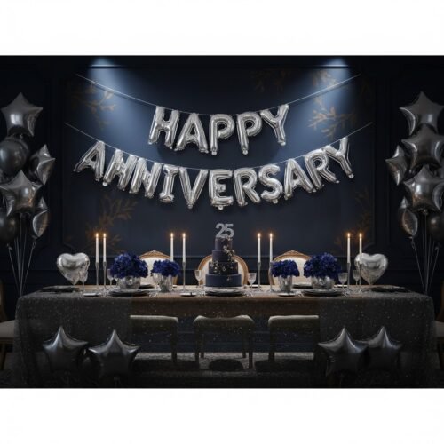 #happyanniversary #anniversarydecor #silverballoons #anniversaryparty #partydecorations #balloonbanner #silvertheme #celebrationideas#silveranniversary #anniversarybackdrop #foilballoons #milestoneanniversary #couplegoals2026 #partysuppliesindia #silverpartydecor #elegantcelebrations #homedecorideas #partydecor #anniversarycelebration#celebratinglove #silvermoments #anniversaryvibes #foreverandever #partyready #balloonart #loveglam #shiningtogether