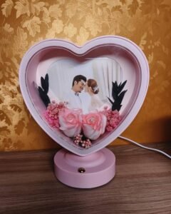 Illuminating heart multitouch photo frame