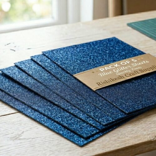 a4 blue glitter foam sheets pack a4 size royal blue craft sheets glitter paper for decoration and models heavy duty a4 sparkle foam sheets arts and crafts supplies online india