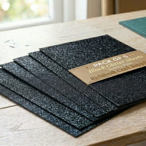 a4 black glitter foam sheets pack a4 size royal black craft sheets glitter paper for decoration and models heavy duty a4 sparkle foam sheets arts and crafts supplies online india