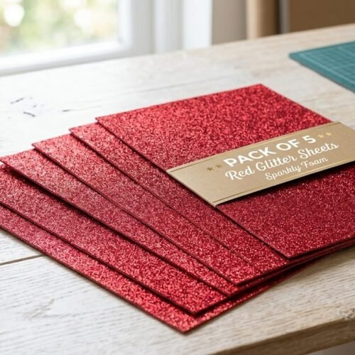 a4 red glitter foam sheets pack a4 size royal red craft sheets glitter paper for decoration and models heavy duty a4 sparkle foam sheets arts and crafts supplies online india