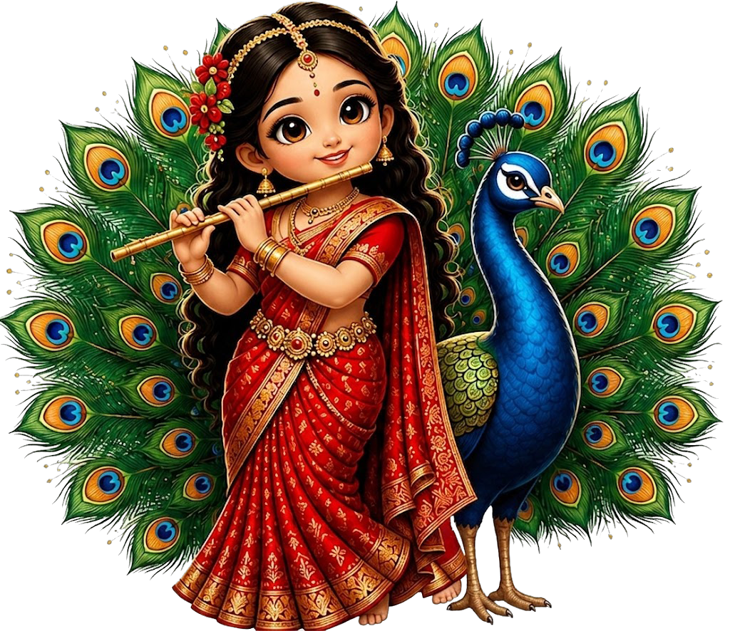Radha Ji Peacock Mascot
